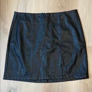 Aeropostale Black Faux Leather Mini Skirt
